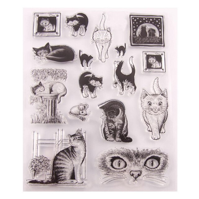 1 Uds PET transparente sello impresora sello letra de alfabeto Animal sellos transparentes suministros de oficina sellos Scrapbooking DIY: E