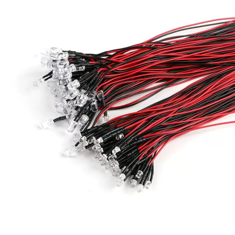 10 Uds. Luz LED de 3mm y 5mm 3V-12V rojo verde azul blanco lámpara piloto Multicolor para coche trepador de control remoto Traxxas TRX4 piezas de juguete axial