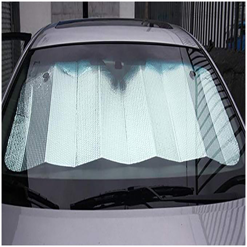 Pare-brise Double face pare-soleil pare-soleil protège les rayons UV protéger argent fenêtre de voiture pare-soleil 130x60 cm TS003