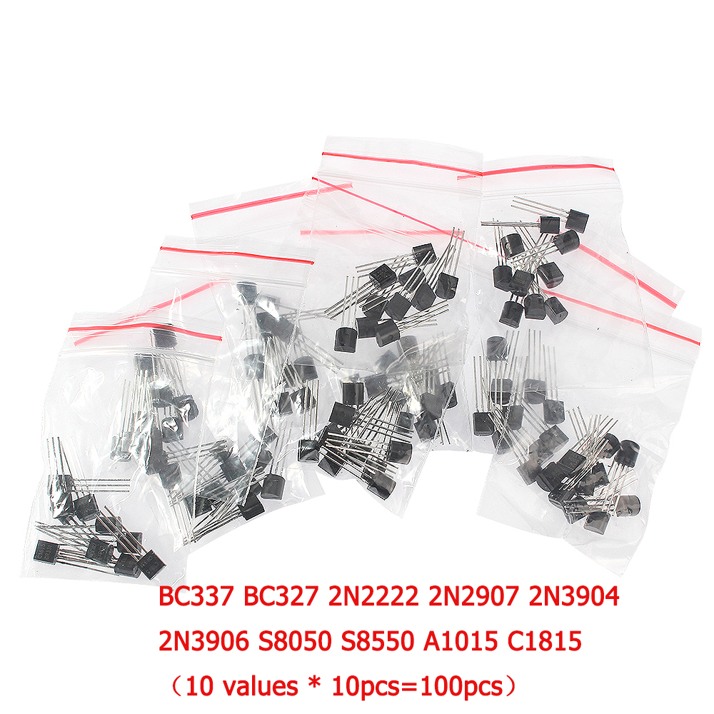 50-900PCS Transistors kit NPN PNP S8050 S8550 S9012 2N3904 2N3906 C1815 A1015 MJE13001 BC327 BC337 BC517 BC547 BC548 BC549 BC558: SKY BLUE