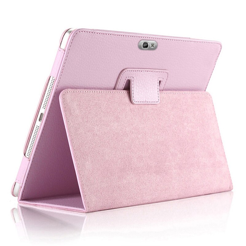 PU Leather Case for Samsung Galaxy Note 10.1) Cover GT-N8000 N8000 N8010 N8020 Tablet Magnet Stand Flip Stand Folio Cover: N8000 N8010 Pink