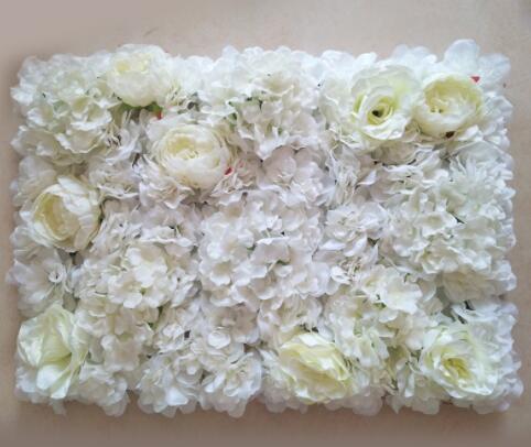 60 x 40cm kunstige silke blomsterpaneler, roser, peoner, hortensia blomsterbakgrunn for bryllupsfest blomsterveggdekorasjon: 5