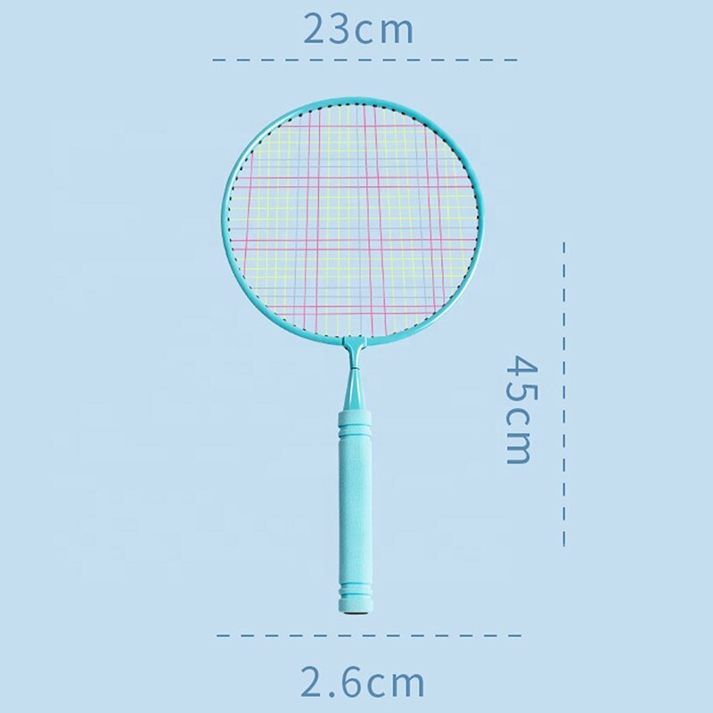 2 Stuks Kinderen Badminton Rackets Set Familie Spelen Mini Badminton Racket Lichtgewicht Grote Zweet Spot Badminton Rackets Voor Kids