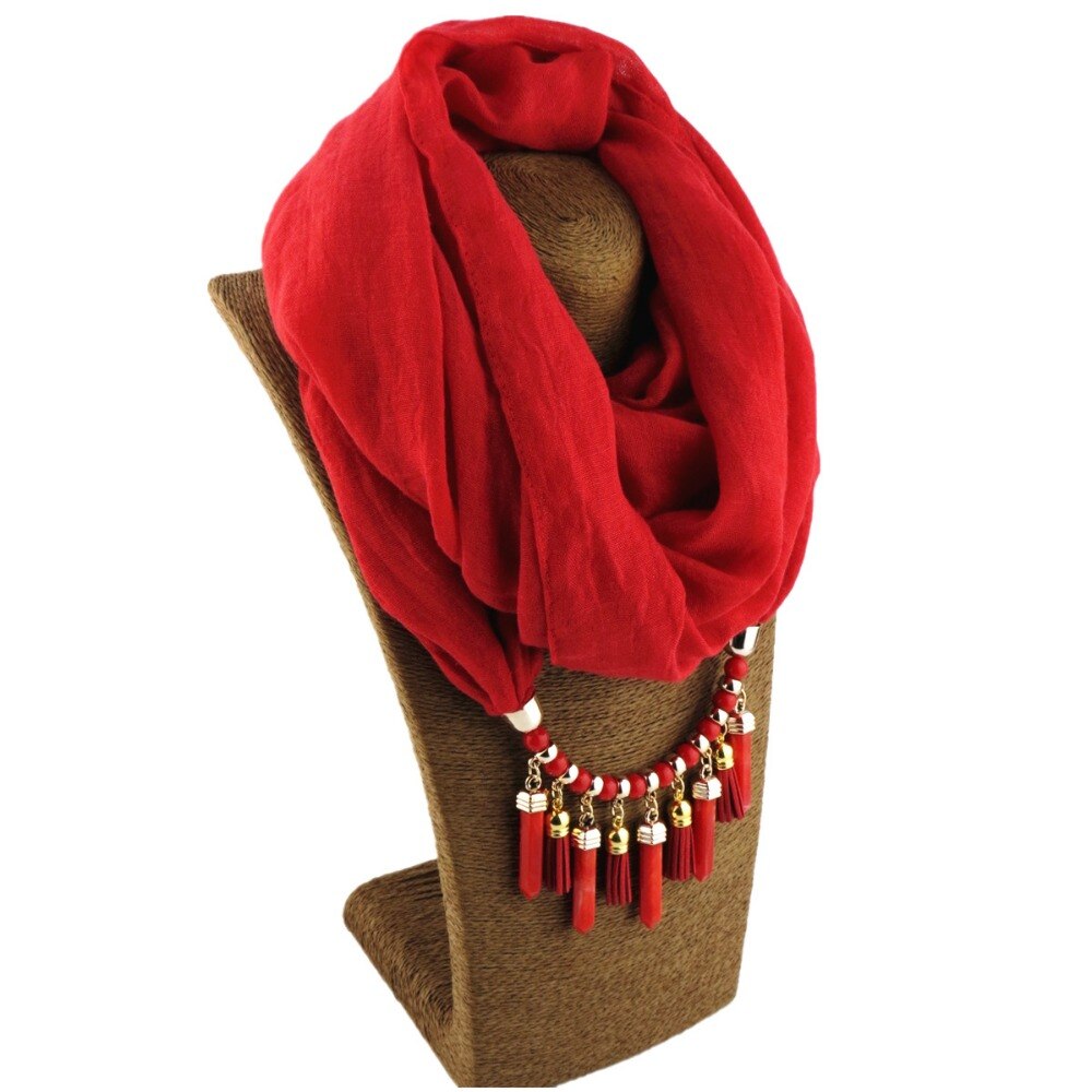 Ethtic Silk Scarf Necklace Neckerchief Scarves Tassels Women Printed Silk Muffler Scarfs Choker Statement Jewelry Luxury Bijoux
