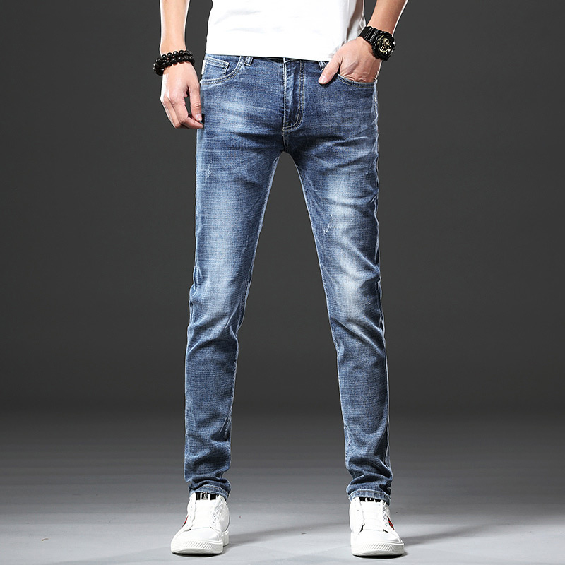 Jantour Brand Skinny jeans men Slim Fit Denim Joggers Stretch Male Jean Pencil Pants Blue Men&#39;s jeans Casual Hombre