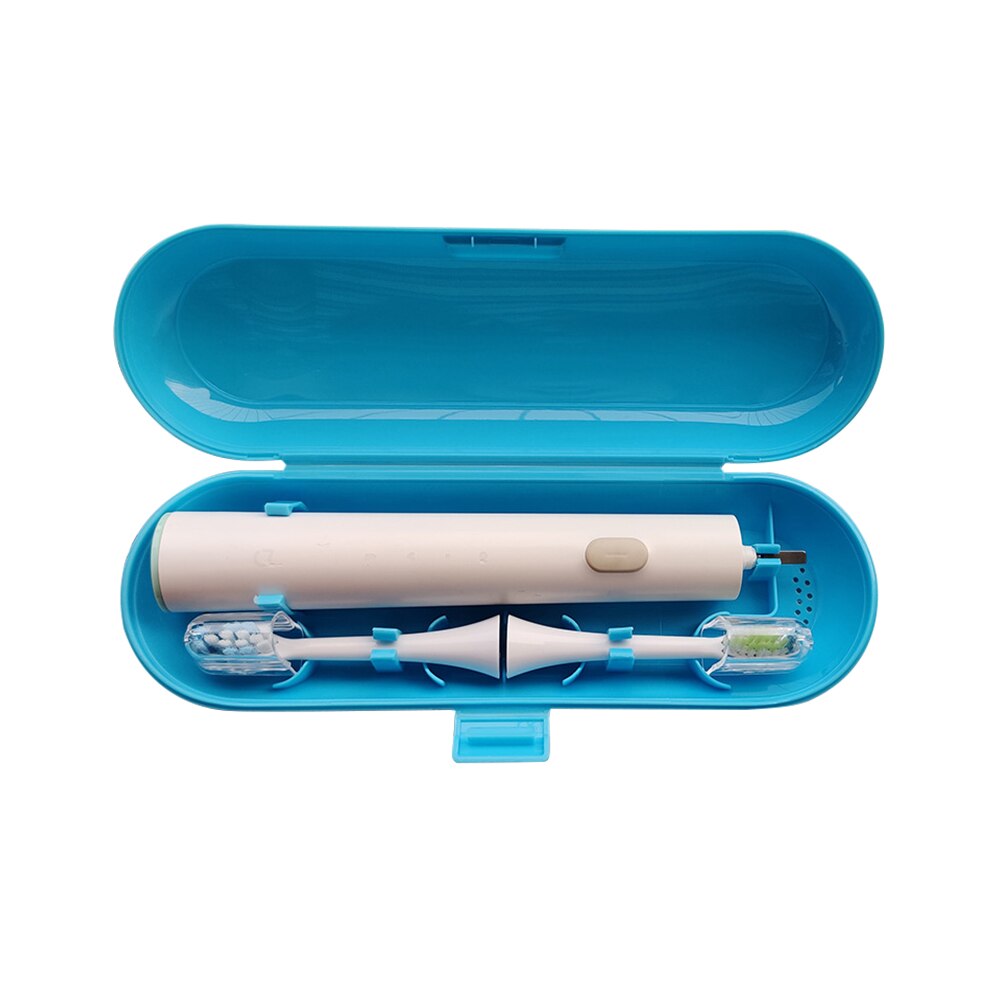 Bærbar rejseboks til elektrisk tandbørste udendørs elektrisk tandbørste beskyttelsesdæksel opbevaringsboks: Blå