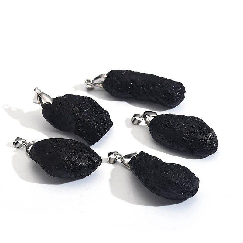 JD-colgante de meteoritos negros naturales, joyería artesanal, llavero colgante, accesorios decorativos al por mayor, 1 pieza