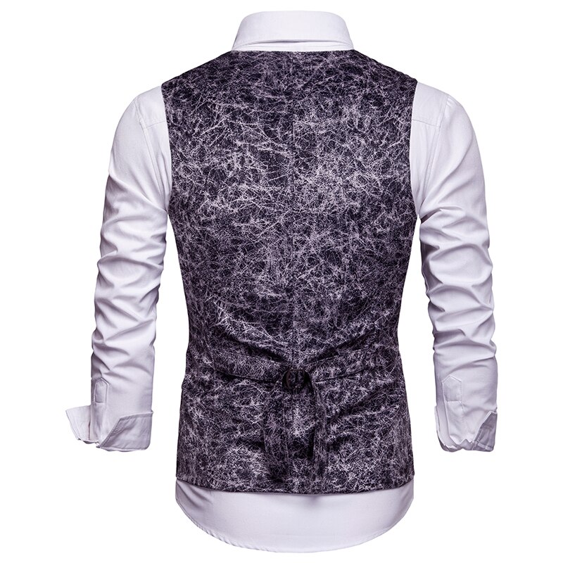 Herrväst leopardtryckt kostym väst herr fest disco klänning ärmlös jacka väst smoking gilet homme chalecos para hombre