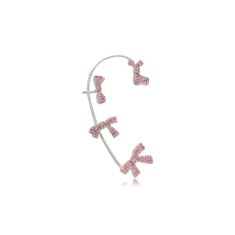 Orecchini coreani Super Flash Fashion Bow Sen orecchini a Clip fata orecchini senza temperamento traforato orecchini moda femminile Super fata