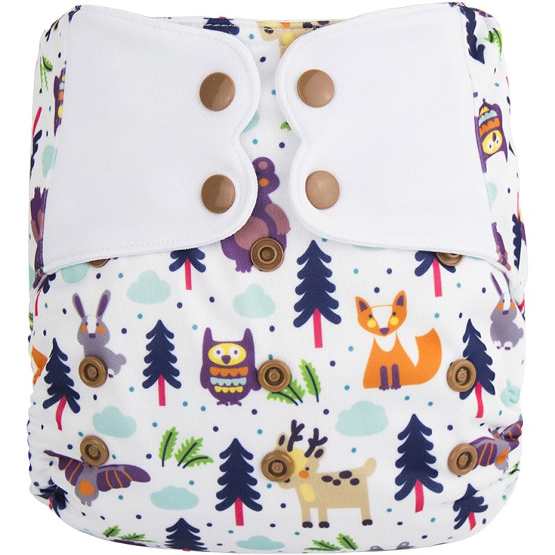 Snäppblöjskydd - vattentätt tvättbar återanvändbar 3-15kg bambu mikrofiberinsatser tyg babyblöja pojke flicka barn: Y30