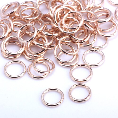 OlingArt Open Jump Ring 5mm/6mm/7mm/8mm/10mm Link Loop Rose Gold DIY Jewelry Making Connector: 7mm  200pcs RG