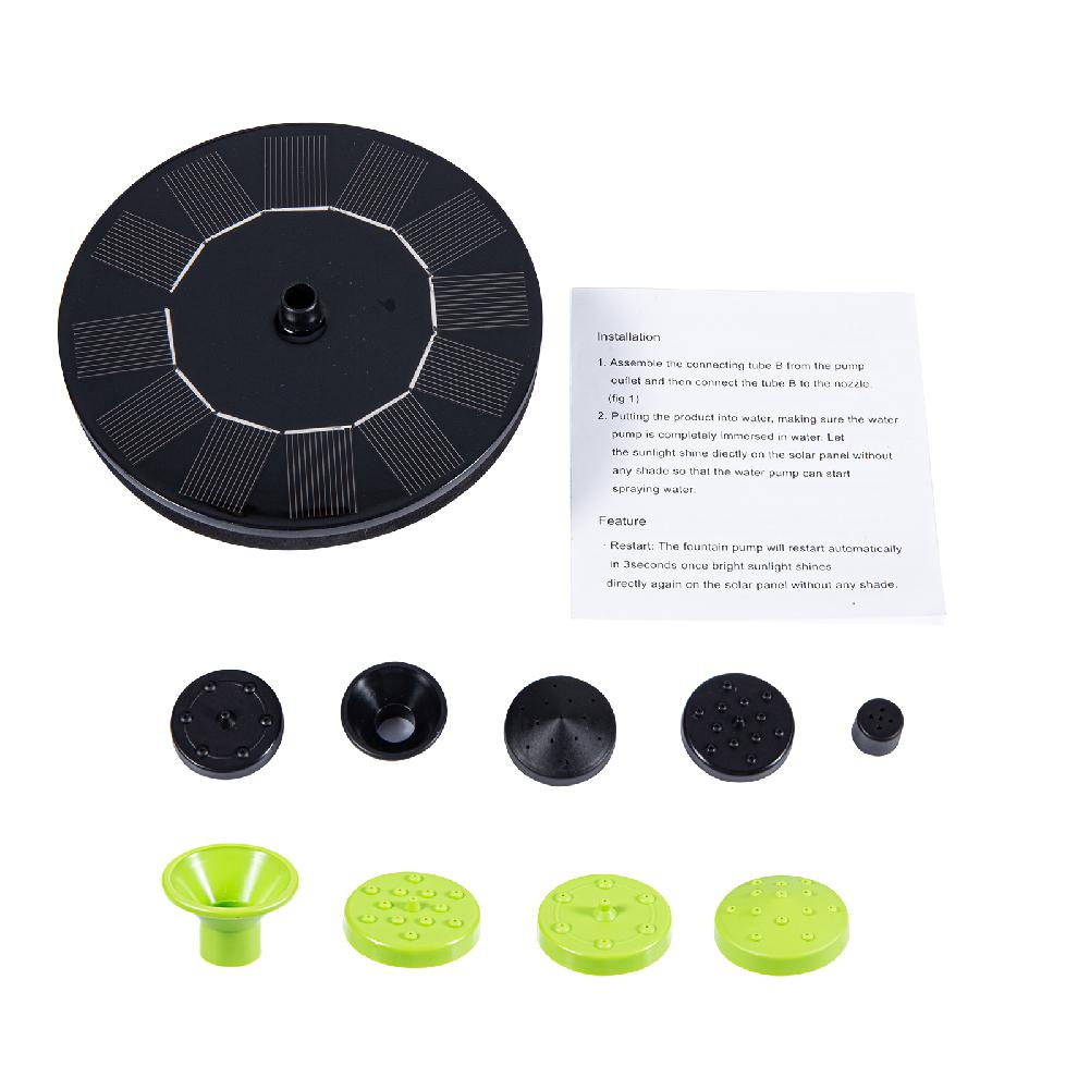 Latest Upgraded Solar Fountain Floating Solar Powered Outdoor Fountain for Bird Bath Garden Pond Pool