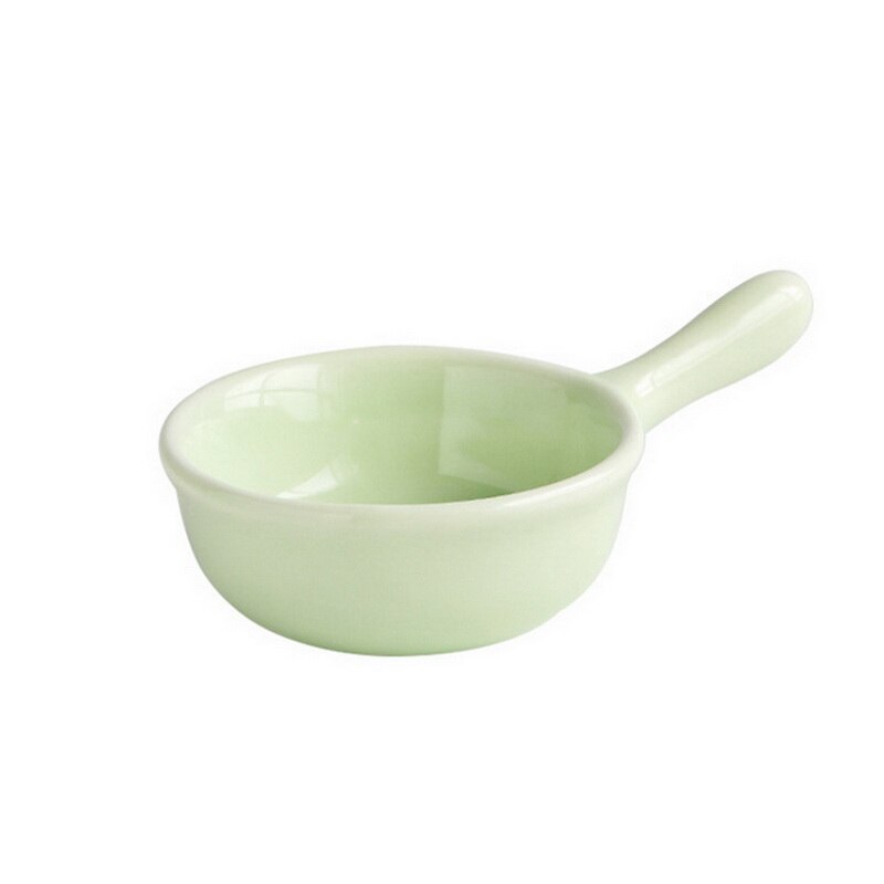 Nordic Ceramic Salad Bowl With Handle Breakfast Cereal Fruit Bowl Solid Color Dessert Soup Noodle Bowl Microwave Oven Special: Purple