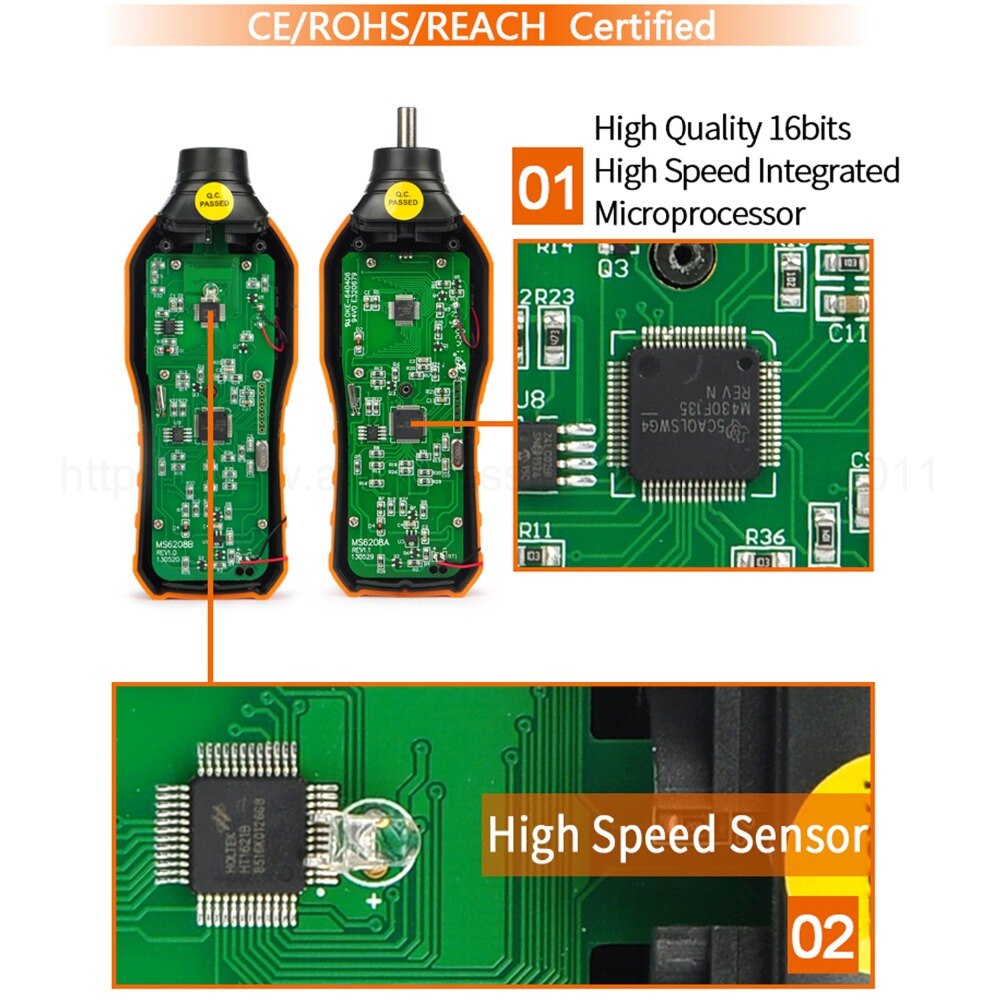 High-Precision Digital Tachometer Contact-type/Non-Contact 50-19999RPM Max Speed Meter Rotation Tester Electronic tachometer