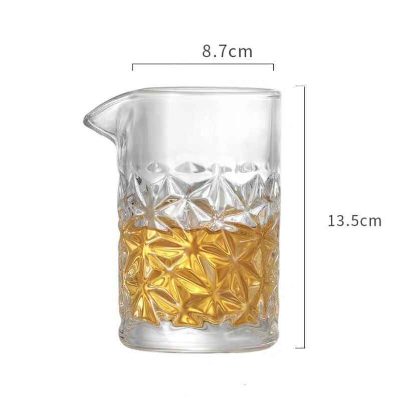 Japanese Style Crystal Glass Cocktail Mixing Cup Transparent Wine Tumbler Bar Spirit Bartender Mug Home Drinkware: D