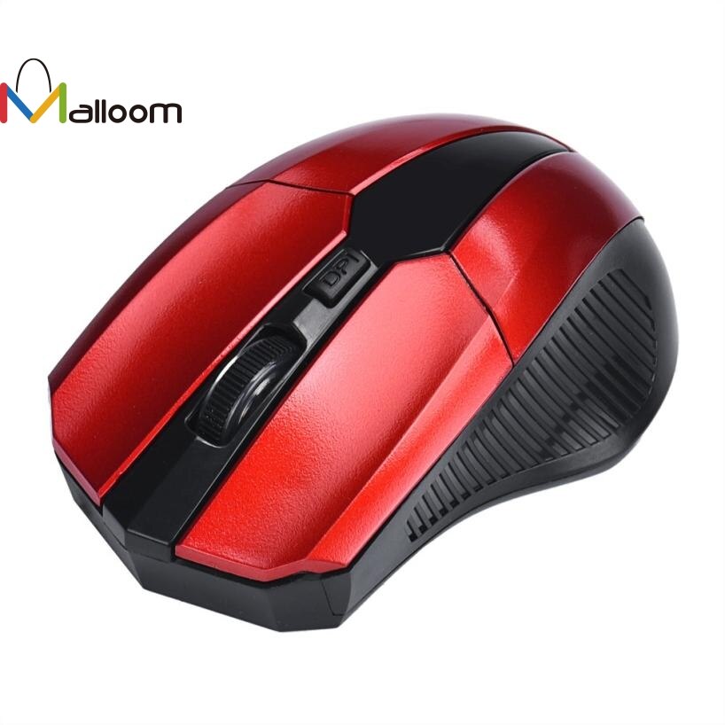 MALLOOM Brand Mini Laptops Gaming Mouse 2.4GHz Mice Optical Mouse Wireless Cordless USB Receiver For PC Laptop#21: Red