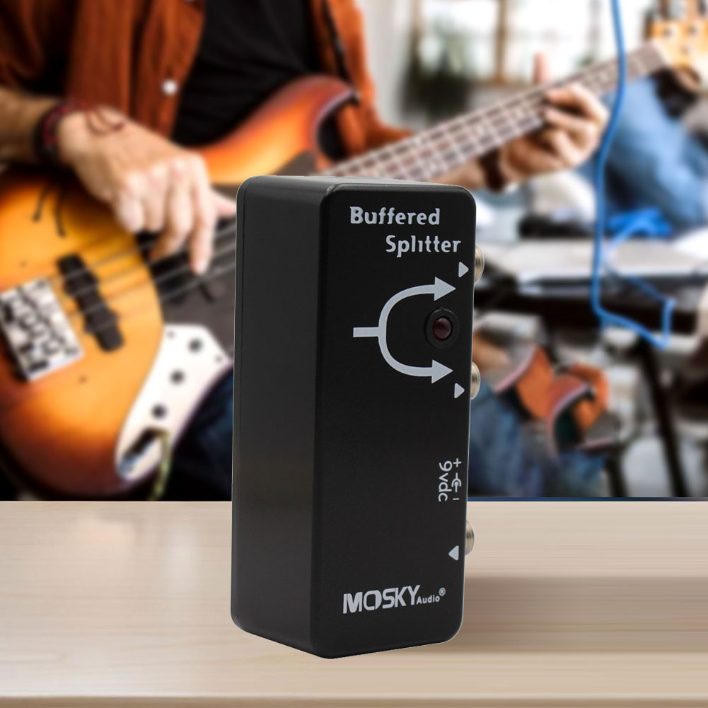 Buffered Splitter Guitar Pedal for Clear Signal Transfer and Enhanced Tone Preservation in Performance Settings