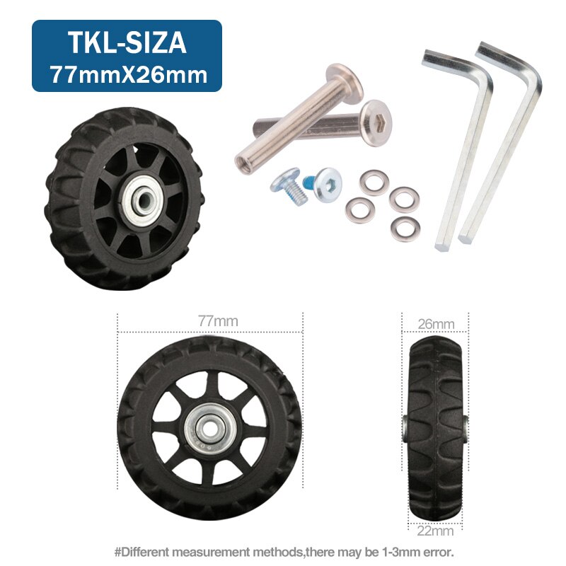 Suitcase Wheels 1 pair of Luggage Suitcase Replacement Wheels Axles Deluxe Repair Deluxe Repair Tool Casters: MULTI