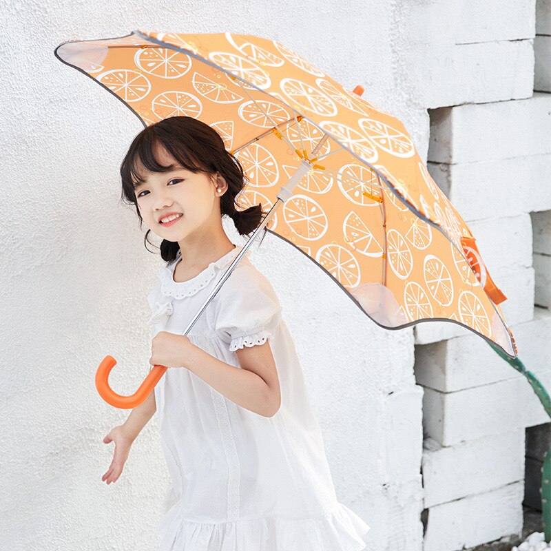 Student prinses lange steel kleuterschool baby paraplu jongens en meisjes kinderparaplu's afgeronde hoeken schattige kinderparaplu's