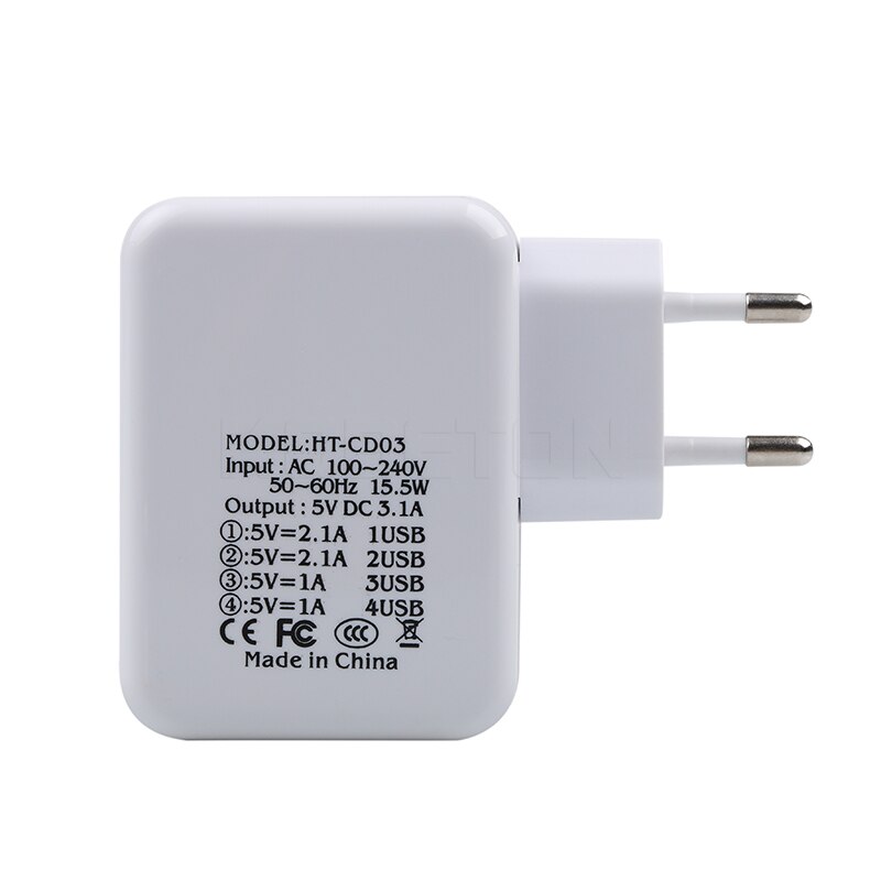 kebidu EU 4 Ports USB HUB Power Adapter HUB EU Plug Travel Wall Charger For iPhone for iPad for Samsung Galaxy for Phone