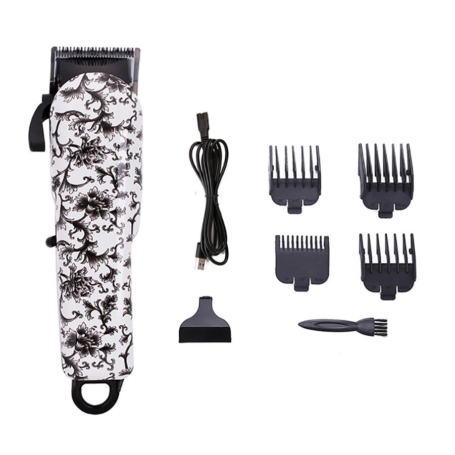 RESUXI Electric Hair Clipper for men Interchangeable Cutting Machine Hair Removal beard trimmer shaver Styling Tool: 04 / US Plug