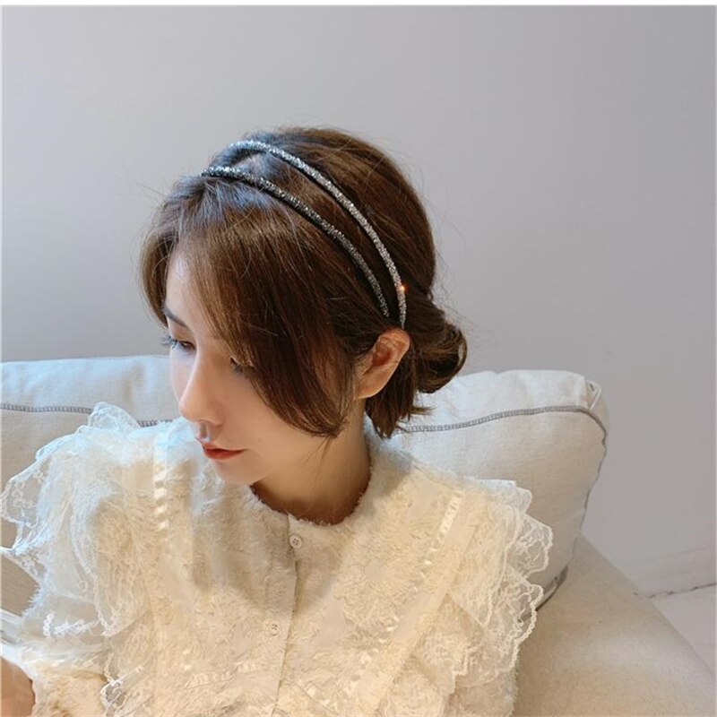 Aomu korea sweet chic wave hårbånd simpelt blankt metal guld hårbånd til kvinder pige udsøgt hårnåle hovedbeklædning