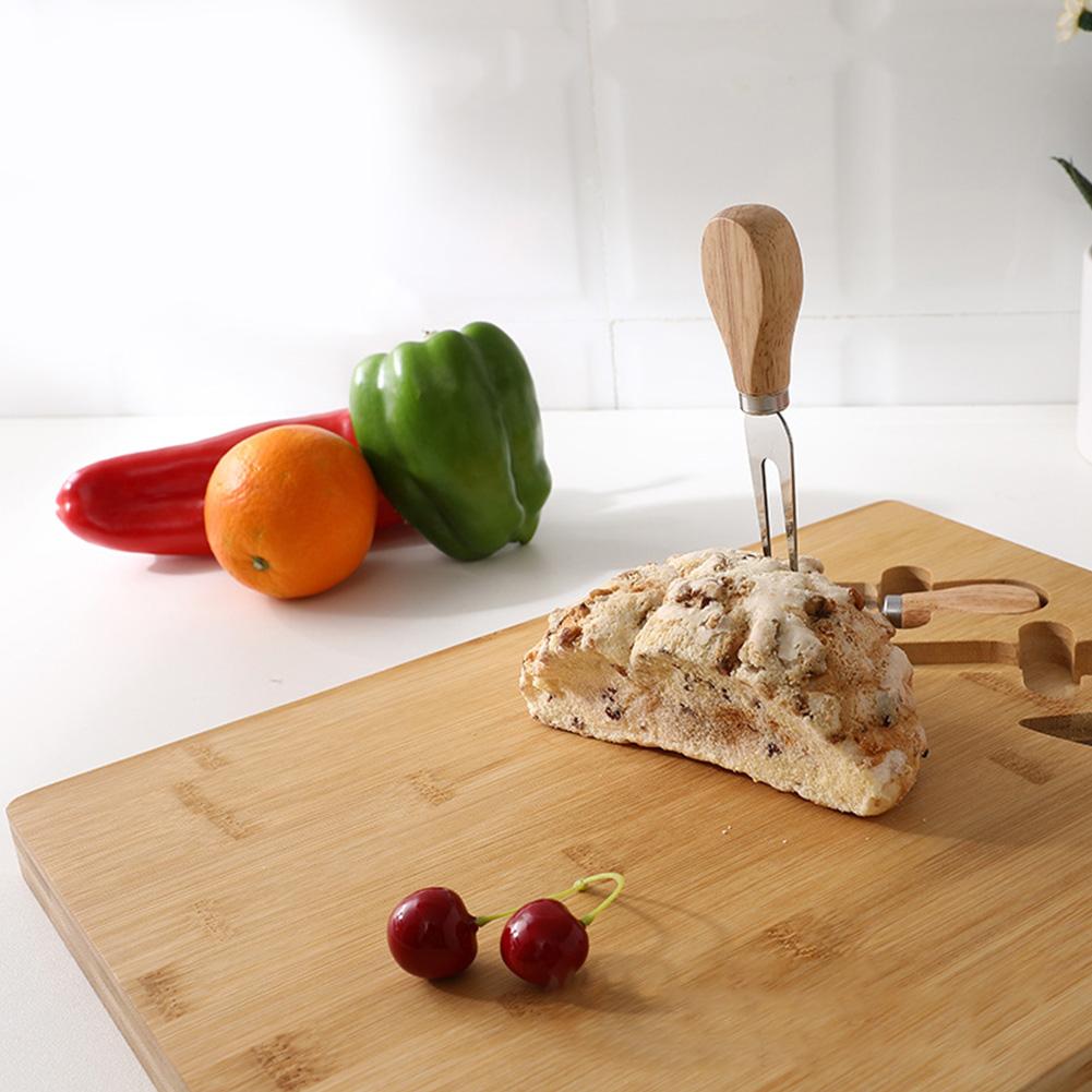 Cheese Board Set Durable Cheese Board With 3pcs Cheese Cutter Knife Slicer Kit Charcuterie Platter Serving Tray Cheese Cutter