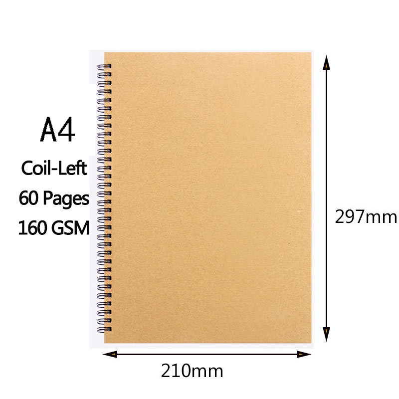 Cuaderno de bocetos , papel grueso, cuaderno en espiral de 160GSM, suministros escolares de arte, Bloc de notas de dibujo con lápiz: Borgoña