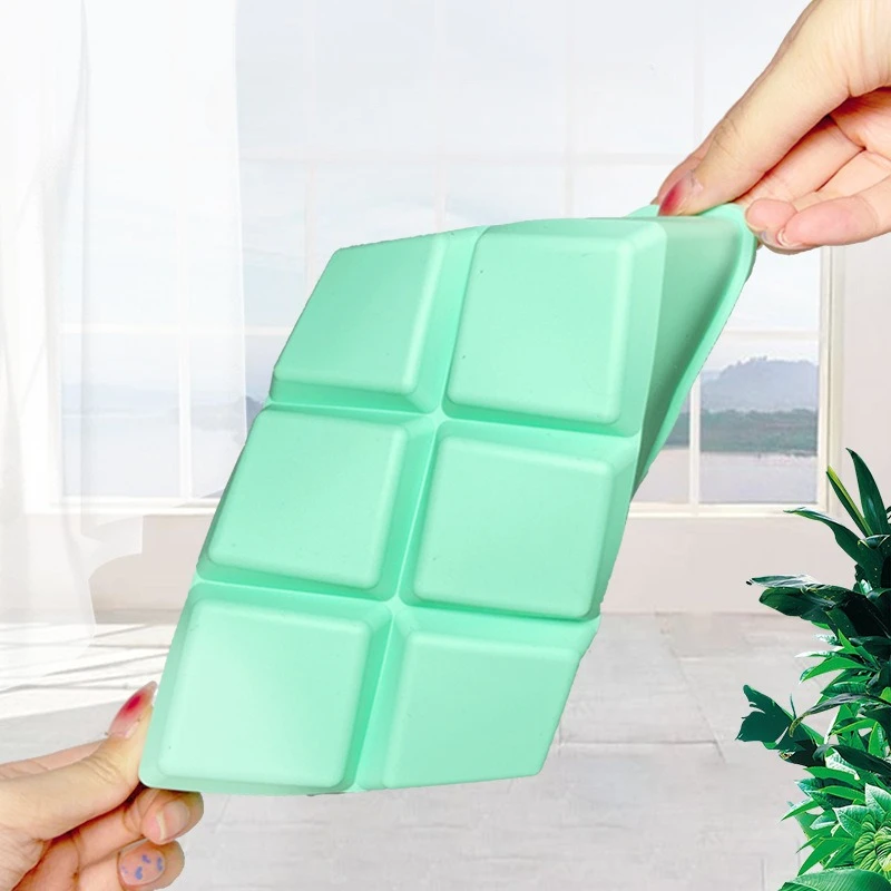 Grote ijsblokjesvorm met 6 vakken en deksels, gigantische jumbo grote siliconen ijsblokjesvorm, vierkante doos, stapelbaar, doe-het-zelf whisky-ijsmaker voor in de keuken