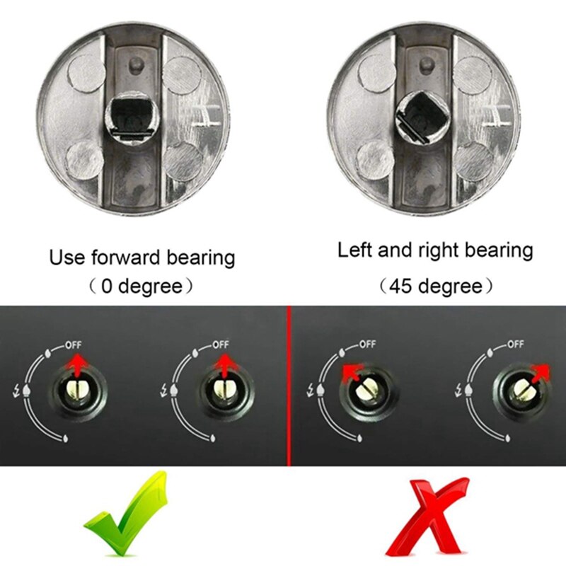 Stove Handle, 6mm Zinc Alloy Control Knob Oven Switch Universal Silver Gas Stove Control Knob, Suitable for Oven Stove Gas Stove