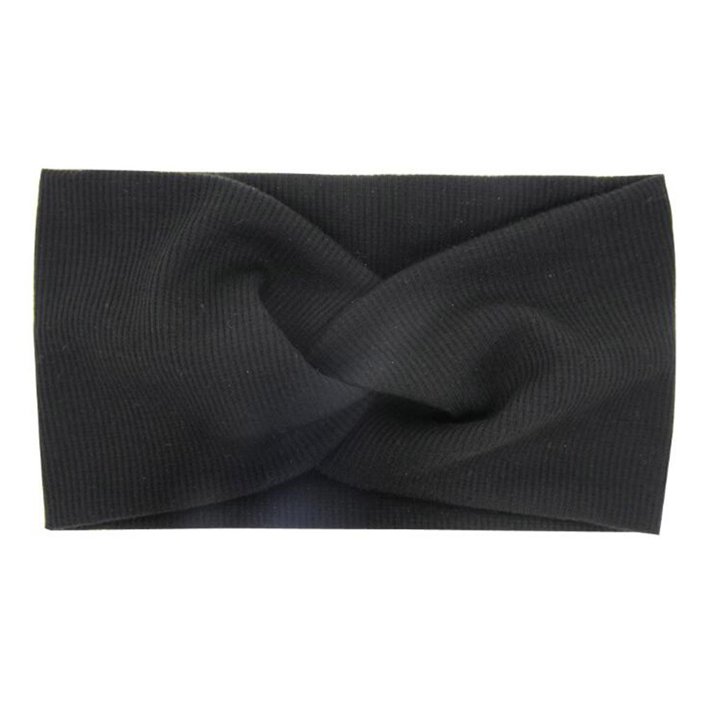 Schattige effen baby tulband meisjes katoenen gedraaide geknoopte hoofdband elastische haarbanden kinderhoofddoeken haaraccessoires