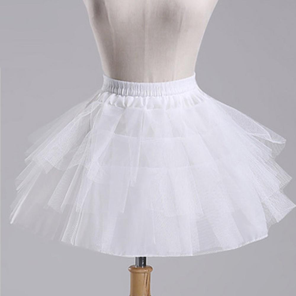 SchöNe Weiß oder Schwarz Kurze Unterröcke Frauen EINE Linie 3 Schichten Unterrock Für Hochzeit Kleid jupon cerceau mariage