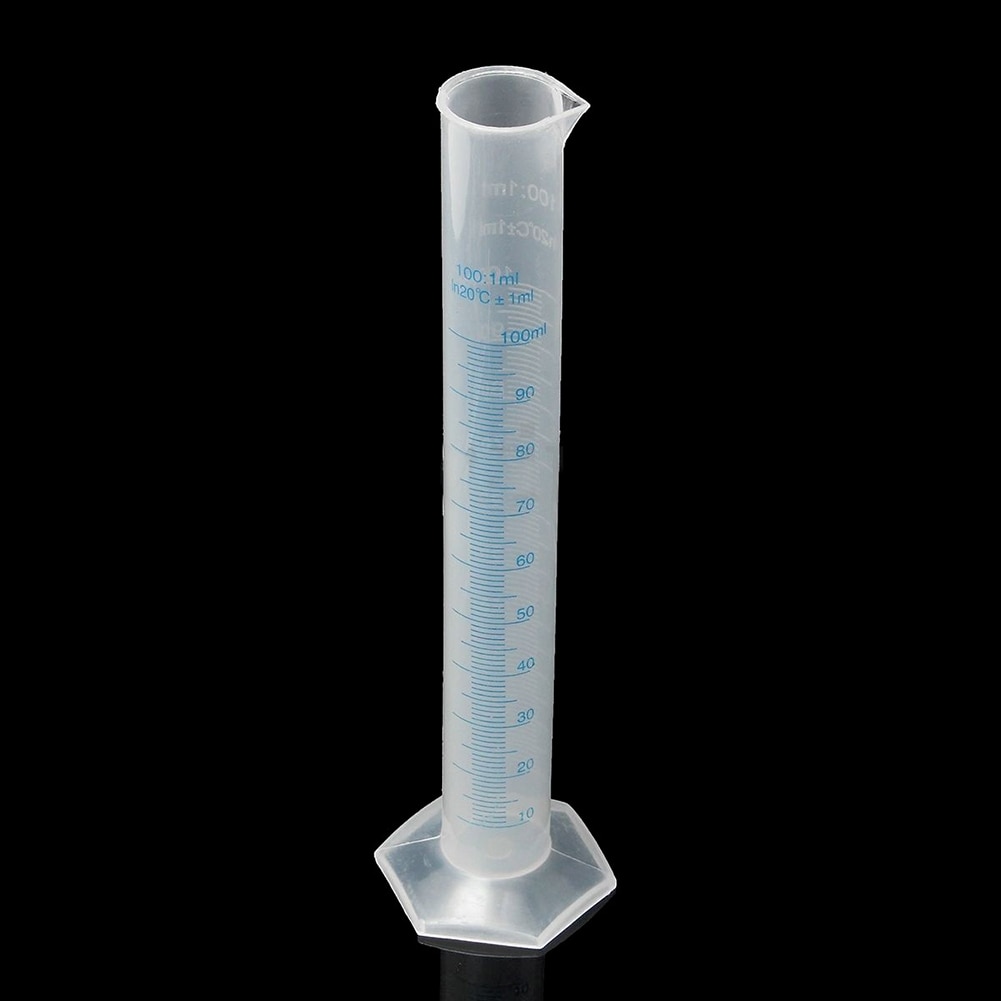 100/250ml Laboratory Plastic Measuring Cylinder Cylinders for Lab Supplies Laboratory Measure Plastic Graduated Cylinder