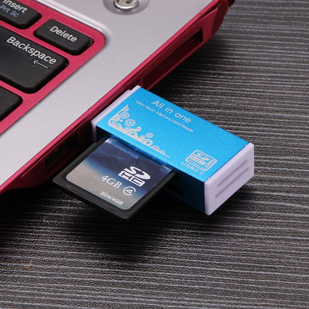 Pro duo geheugenkaartlezer adapter 4 in 1 usb 2.0 micro sd/tf sdhc mini kaartlezer kleur willekeurige mini kaartlezer
