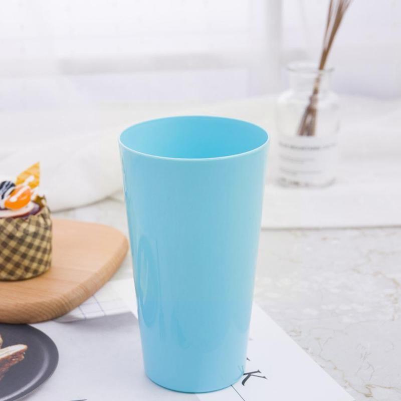 Home Plastic Water Cup Juice Tea Cup Portable Brief Thickened Candy Drinkware Party Toothbrush Brushing Color Washing Cup I8s2