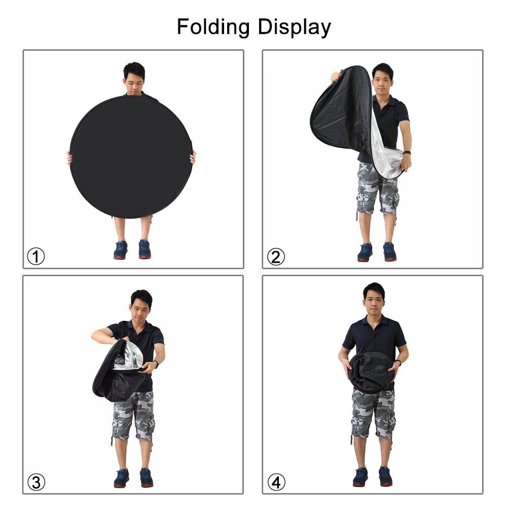 Puluz 5 in 1 multi opvouwbare fotostudio achtergrond reflectorbord panelen draagbare opvouwbare ronde fotografie reflector