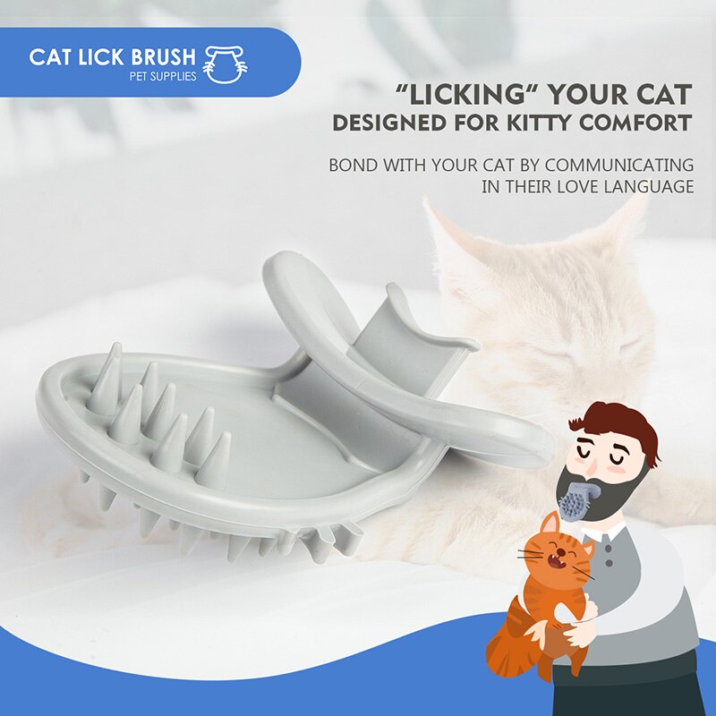 Nouvellement langue chat brosse griffoir amusant nouveauté doux accessoires pour chaton TE889