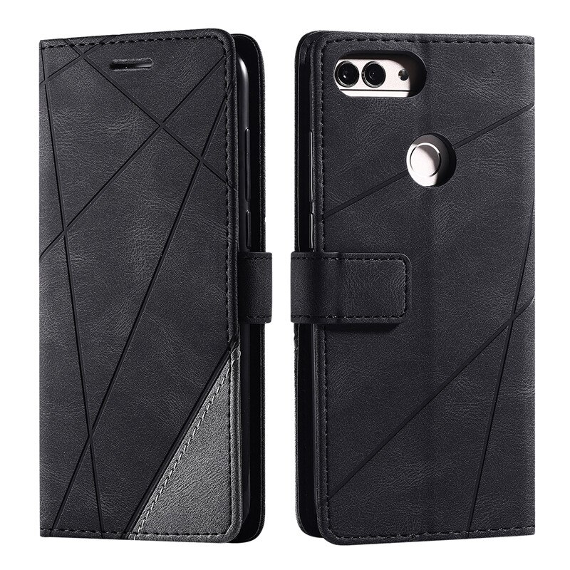 Huawei P Smart Case Leather Flip Case on For Fundas Huawei P Smart FIG-LX1 FIG-LA1 Phone Cover Retro Magnetic Wallet Cover Etui