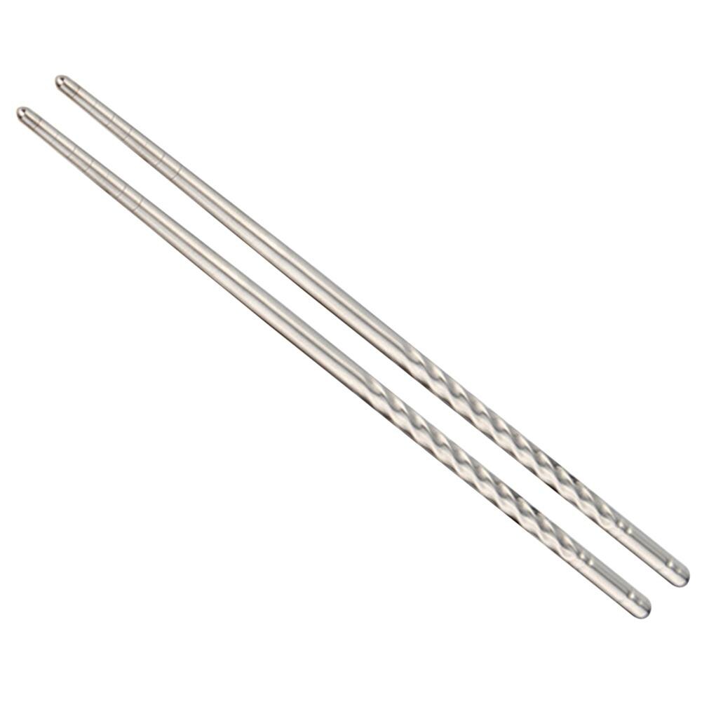 3 Pairs Chopsticks Chinese Flower Printed Stainless Steel Vintage Food Sticks Tableware Dinnerware For Kitchen Restaurant