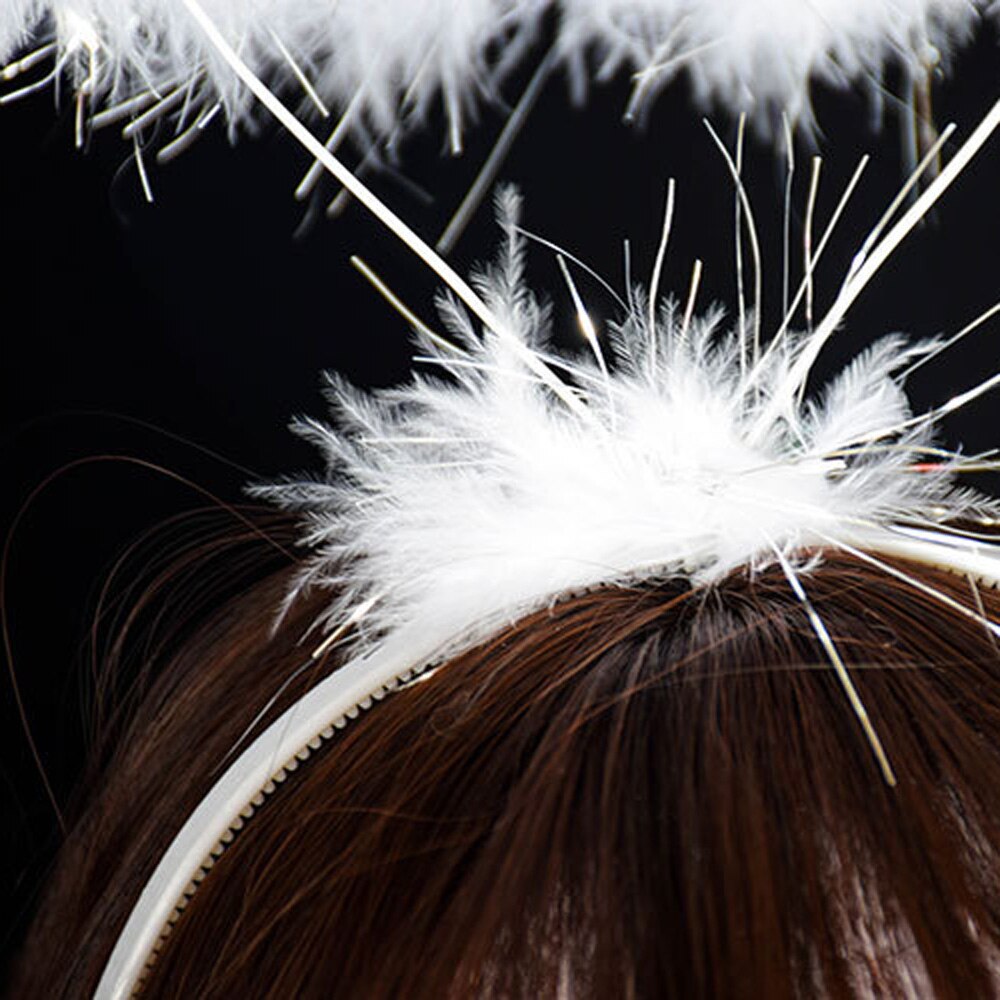 Guirnalda de Ángel de , Aro para el pelo hecho a mano, utilería de Cosplay esponjosa creativa para mujeres, chicas, , despedida de soltera, decoración para la cabeza, accesorios