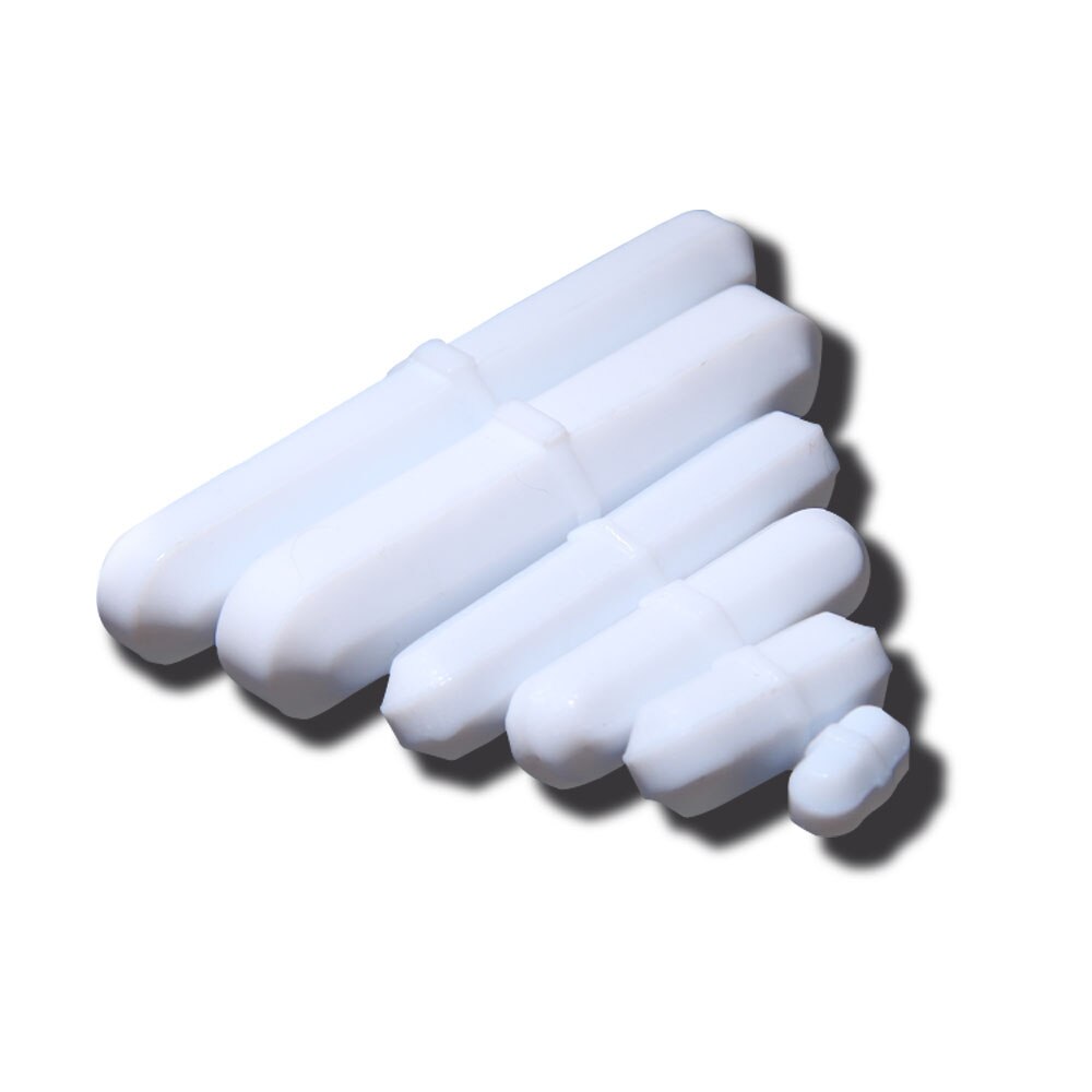 B8x28mm PTFE Magnetic Stirrer Bar, Octagonal Shape Stirring Bar with Pivot Ring, Pack of 10pcs