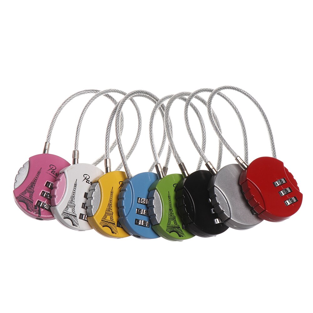 Mini Mechanical Combination Lock 3 Dial Digit Number Code Padlock Security Travel Safe Lock Luggage Lock of Gym 38*90mm