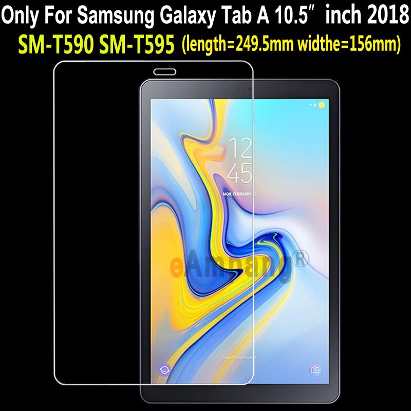 Protecteur d'écran, en verre trempé pour Samsung Galaxy Tab a8 8.0 10.1 10.5 9.7 A7 10.4 T500 T590 T510 T580 P580 T350 T290: Tab A 10.5 2018