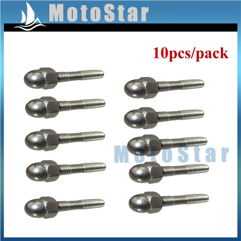 Goujon d&#39;échappement M6 x 35mm, écrou bombé pour Pit Dirt Bike, ATV Quad Go Kart: 10 pieces