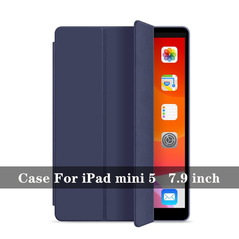 Taske til ipad 10.2 7th generation ultra slim læder taske stander smart cover til ipad mini 5 air 3 smart tpu cover: Til mini 5 7.9 zf