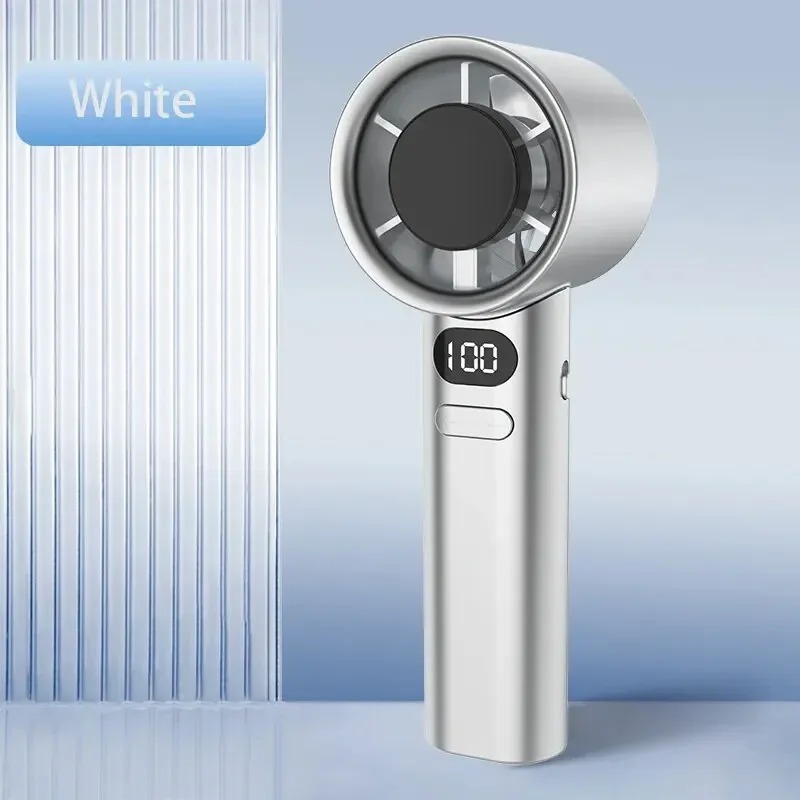 Ventilateur à main portable M11 120, affichage de la puissance du vent, mini ventilateur de détermination sans lame, aste par USB, haute vitesse personnelle: YELLOW