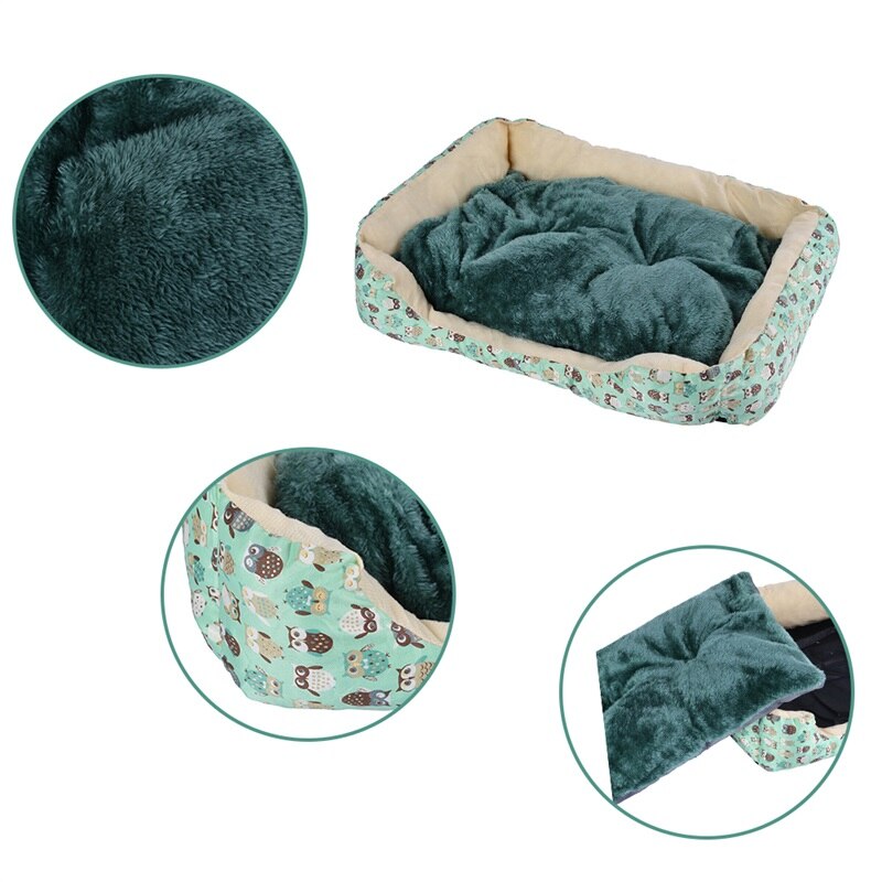 Pet Hond Kat Bed Pluche Bed Met Verwijderbare Pad Puppy Kitten Bed Kussen Mat Voor Alle Seizoenen Leuke Reizen Draagbare dierbenodigdheden