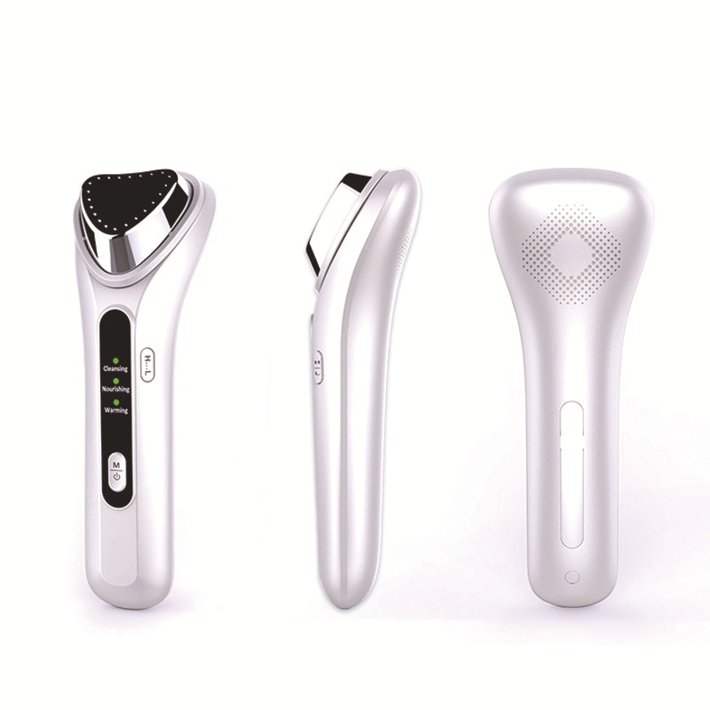 Ansigtsbehandling varm terapi massager ultralyd ansigtsløftning ion vibration dyb rengøring fugter rynke fjernelse hud opstramning