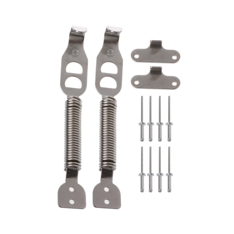 1 Set Stainless Bonnet Springs Clips Hood Panel Race Rally Pair Lock For IMPREZA EJ18