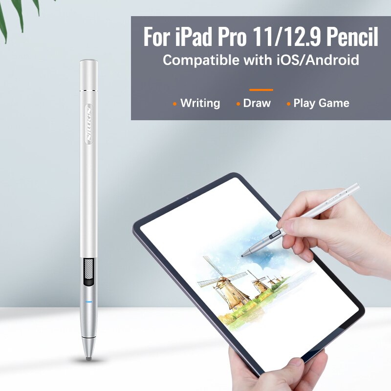 NILLKIN For iPad Pro 11 case Magnetic PU Leather Flip Cover PC back cover smart for iPad Pro 12 9 case with Protector: For Apple Pencil